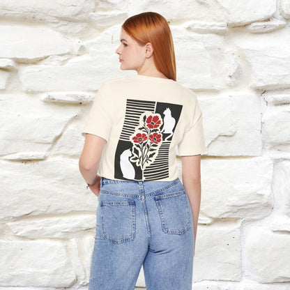 ''Modern Shapes'' Cat T-Shirt Front and Back Design | Nunu&Miao Studio - Nunu&Miao Studio