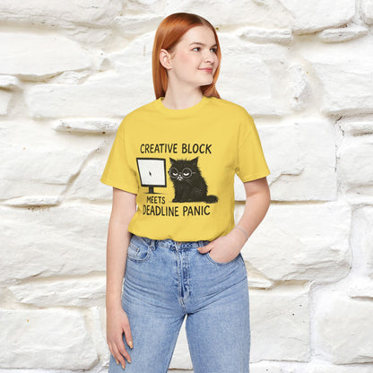 "Creative Block Meets Deadline..." |Cat T-Shirt | Nunu&Miao Studio - Nunu&Miao Studio