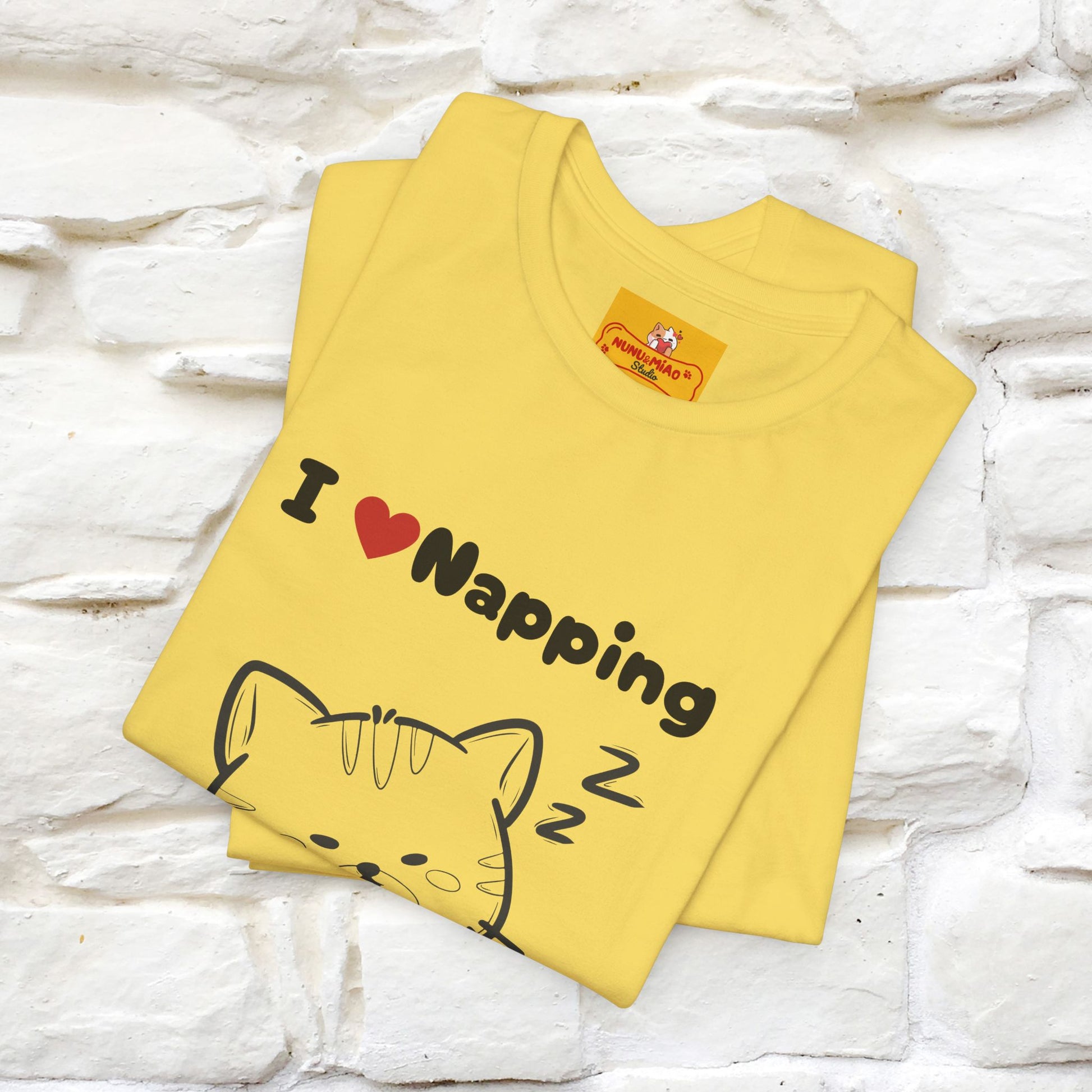 "I Love Napping" Cat T-Shirt | Nunu&Miao Studio - Nunu&Miao Studio