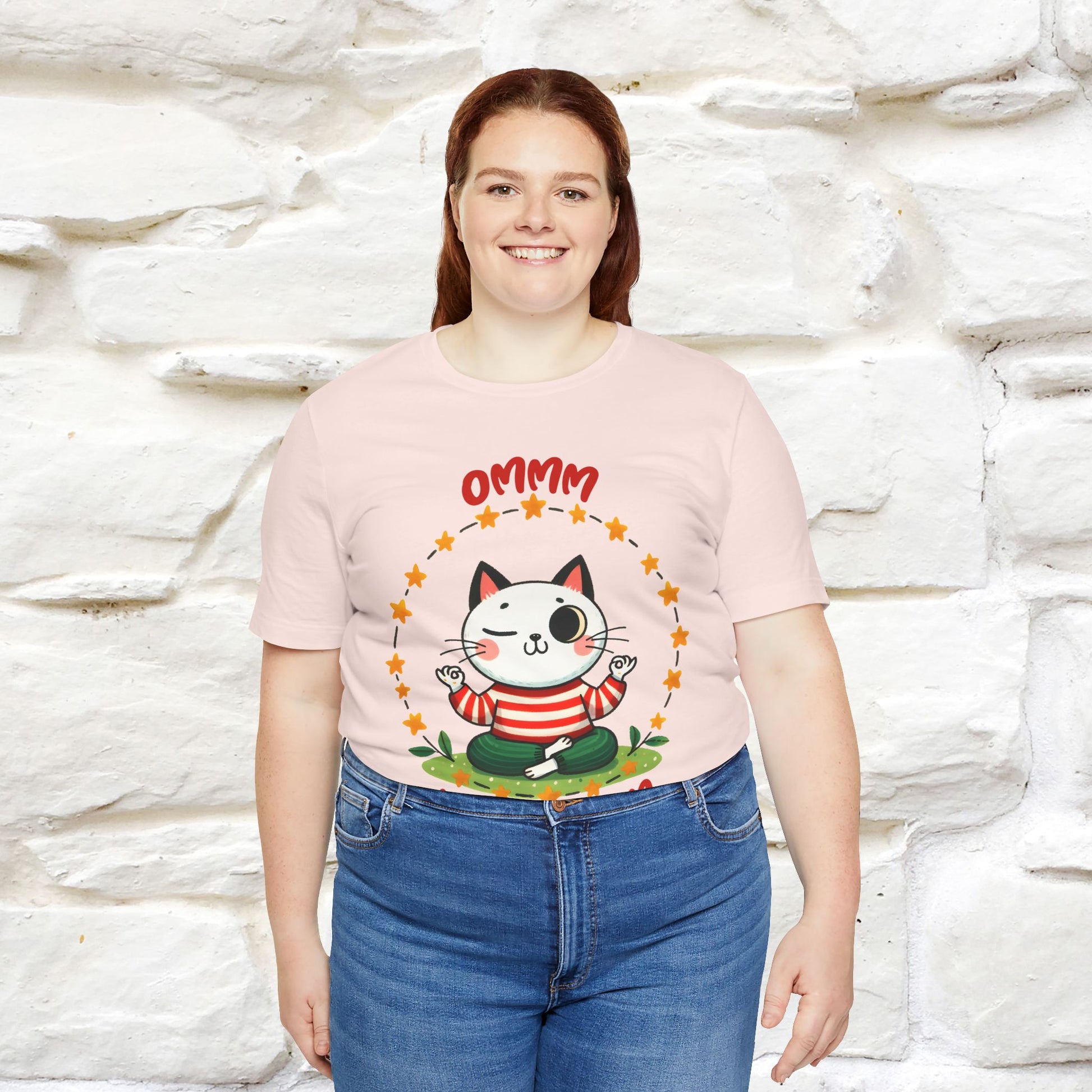 ''Ommm, Keep Calm'' Cat T-Shirt | Nunu&Miao Studio - Nunu&Miao Studio