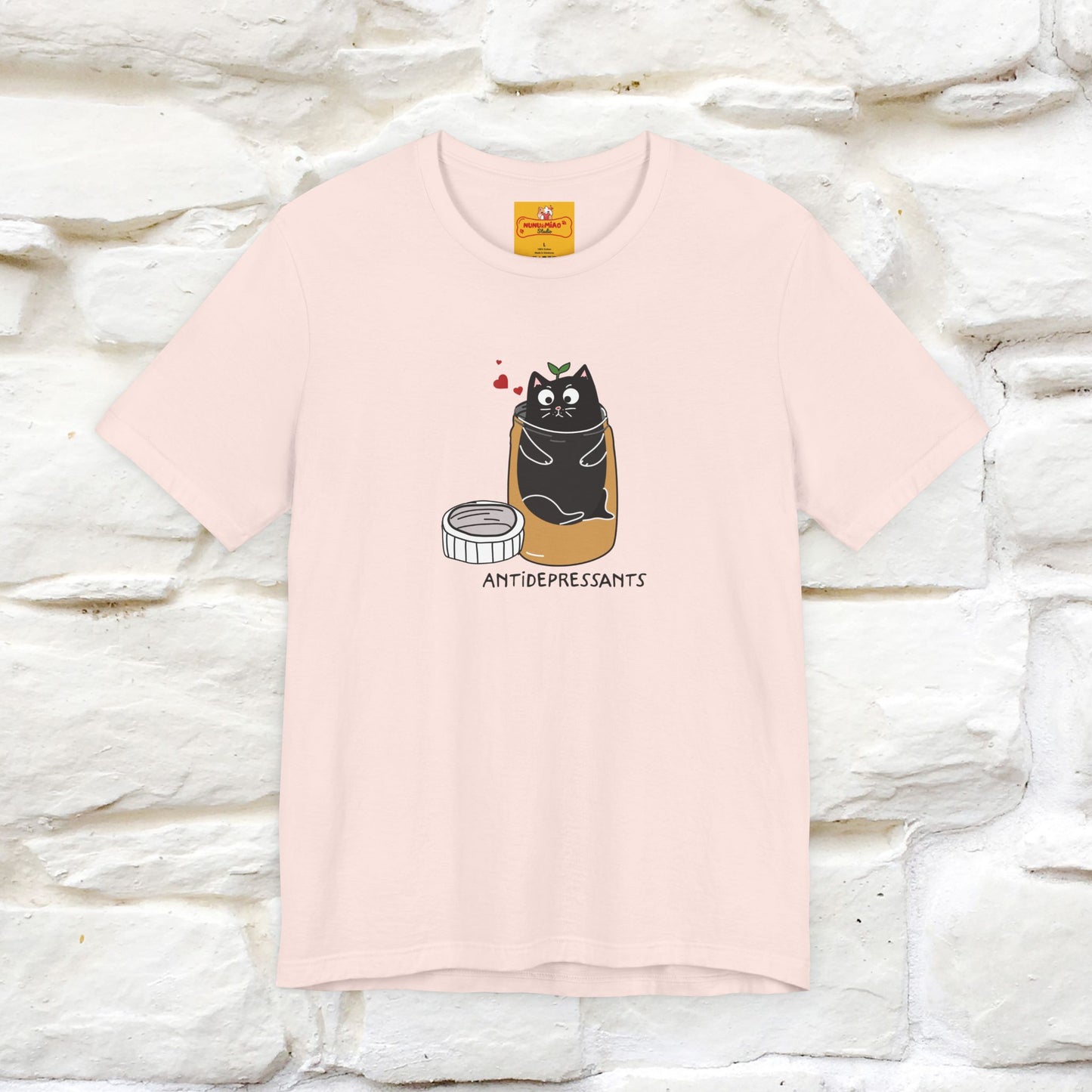 "Antidepressants" Cat T-Shirt | Front & Back Design | Nunu&Miao Studio - Nunu&Miao Studio