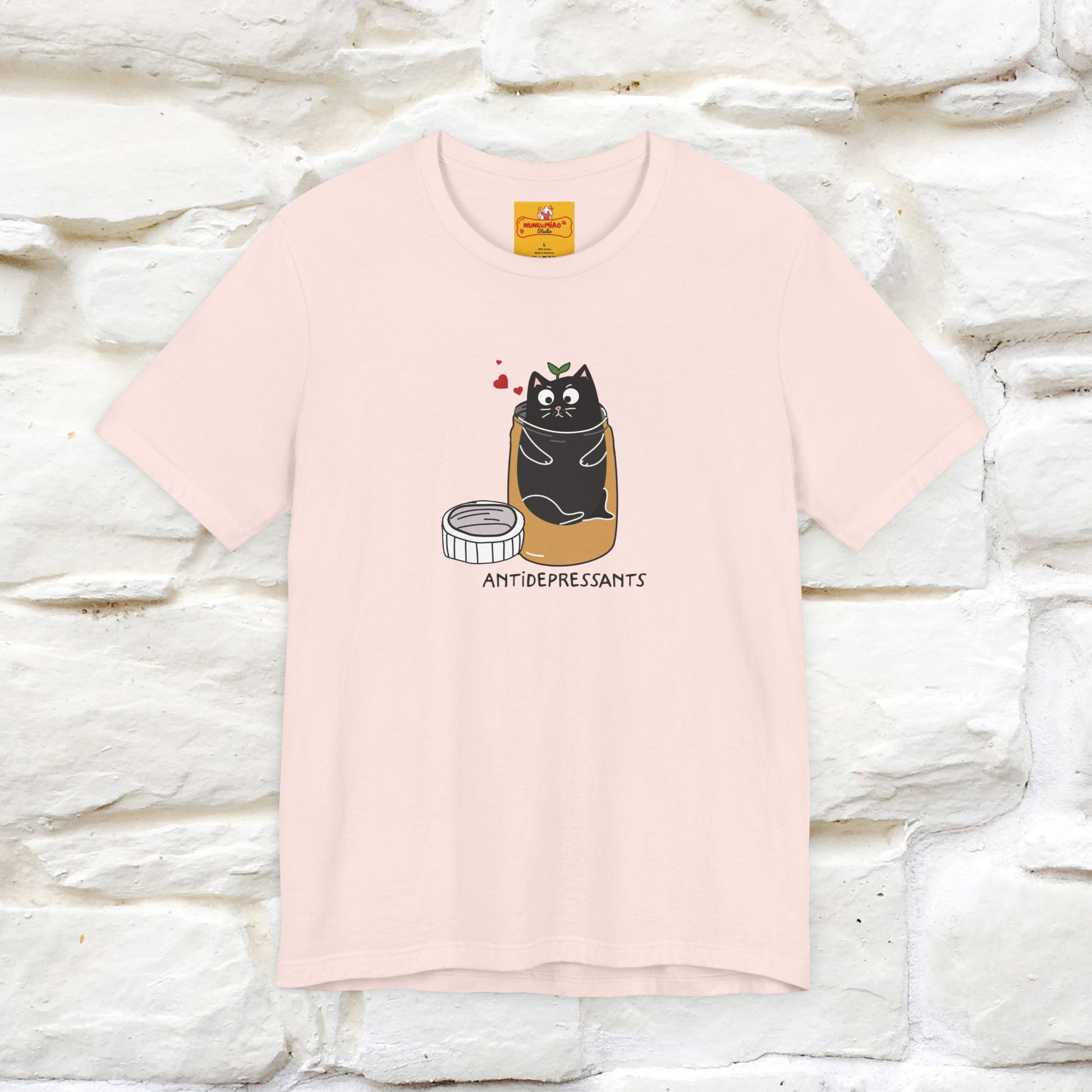 "Antidepressants" Cat T-Shirt | Front & Back Design | Nunu&Miao Studio - Nunu&Miao Studio
