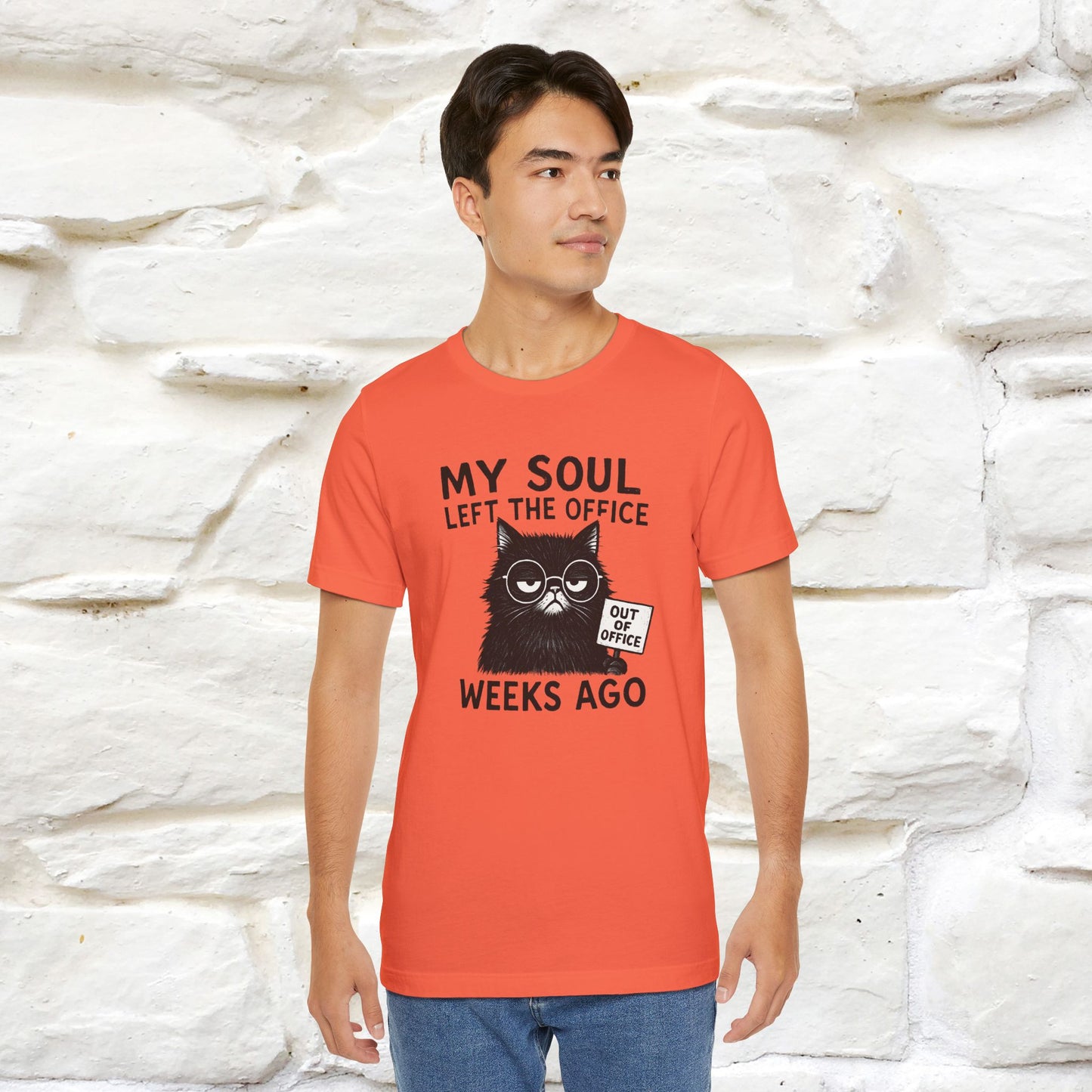 "My Soul Left The Office..." |Funny Cat T-Shirt | Nunu&Miao Studio - Nunu&Miao Studio
