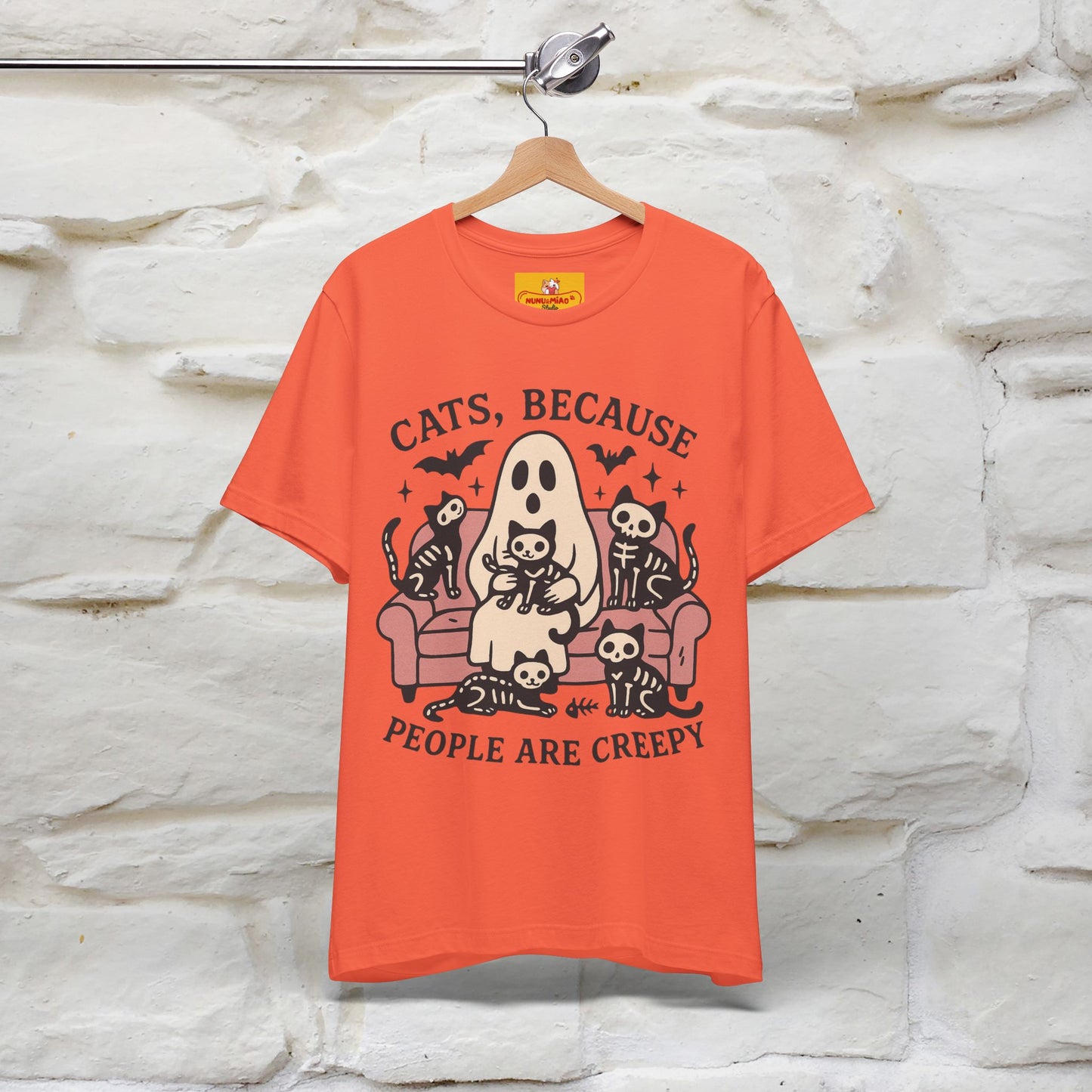 "Cat Because People Are Creepy" Halloween Cat T-shirt |Nunu&Miao Studio - Nunu&Miao Studio