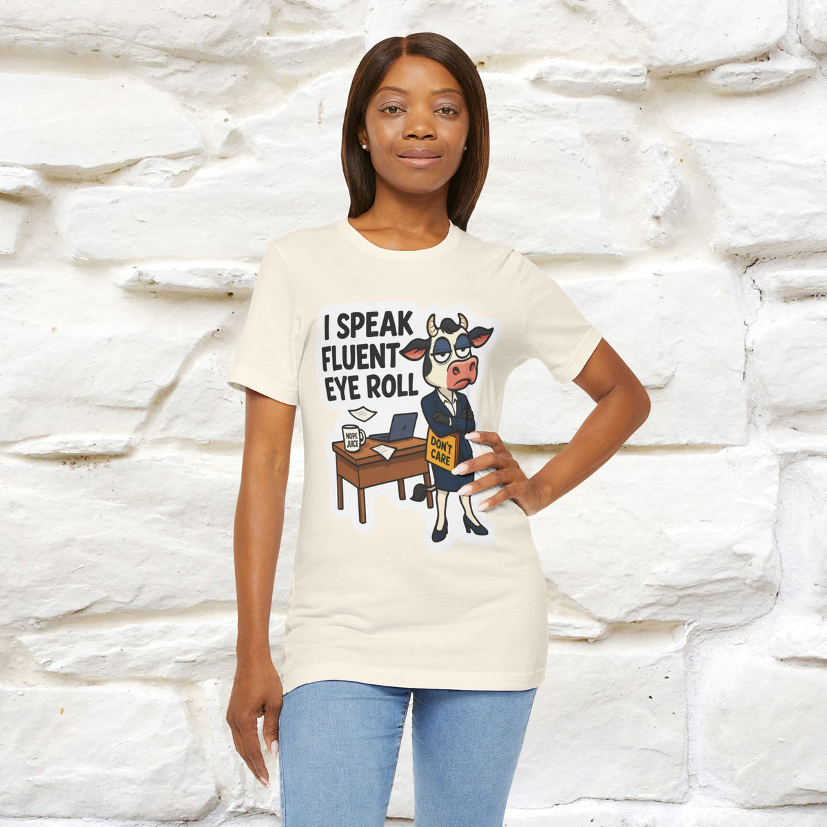 ''I Speak Fluent Eye Roll ''|  Sarcastic Cat T-Shirt | Nunu&Miao Studio
