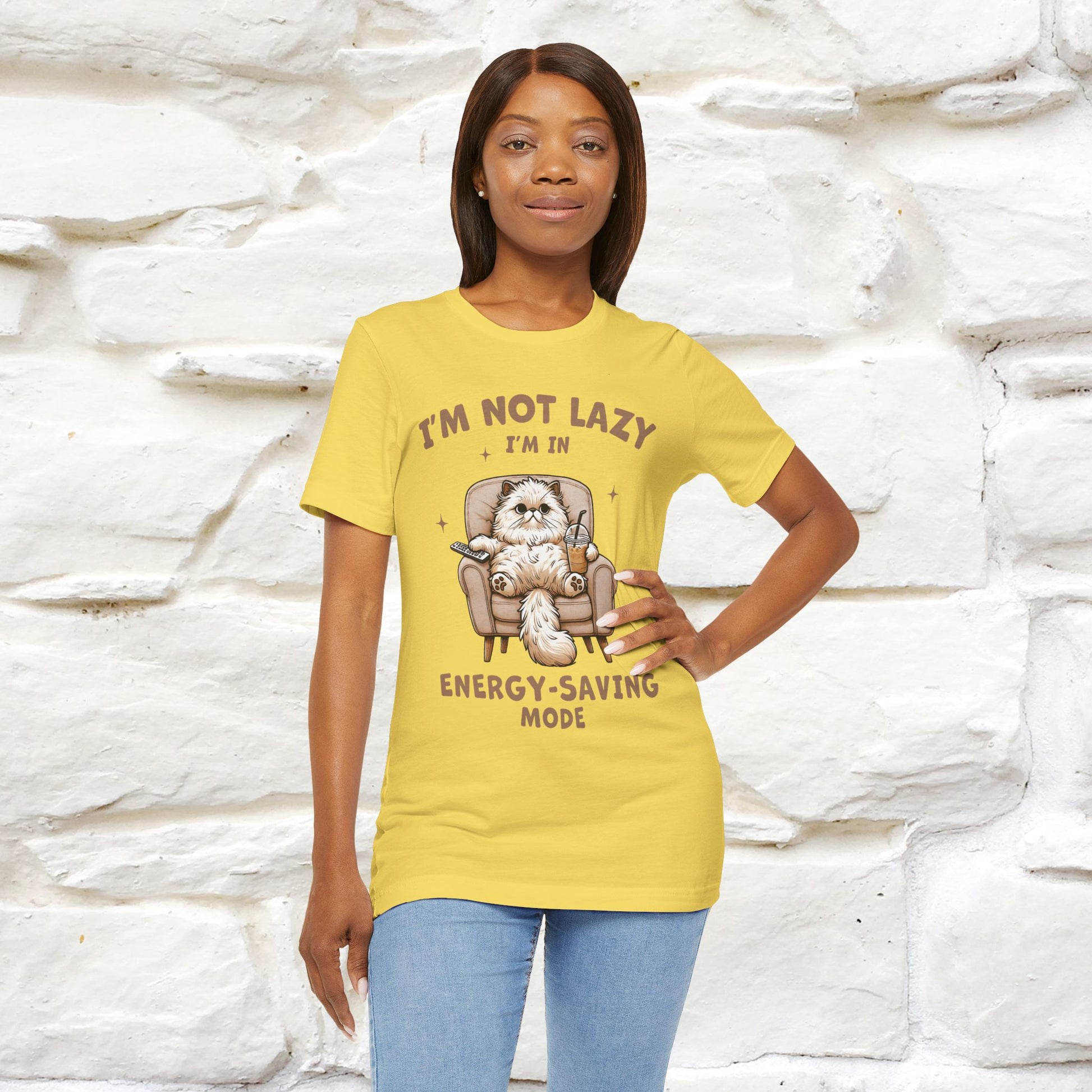 "I'm Not Lazy I'm In Energy-Saving Mode " Cat T-shirt |Nunu&Miao Studio - Nunu&Miao Studio