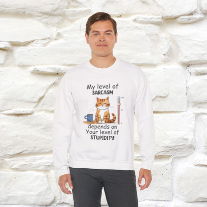 "My Level Of Sarcasm...'' |Cat Sweatshirt | Nunu&Miao Studio