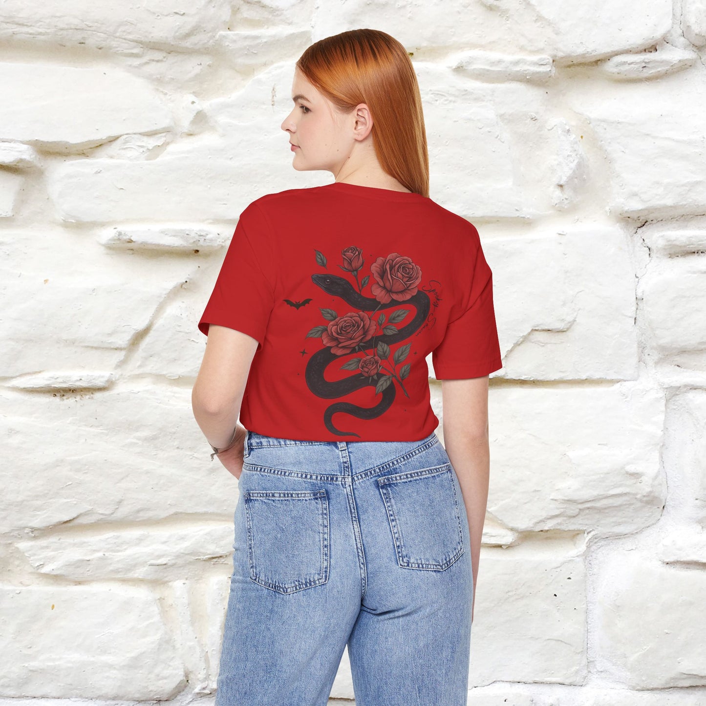 "The Rose and The Snake " Halloween T-shirt |Nunu&Miao Studio - Nunu&Miao Studio