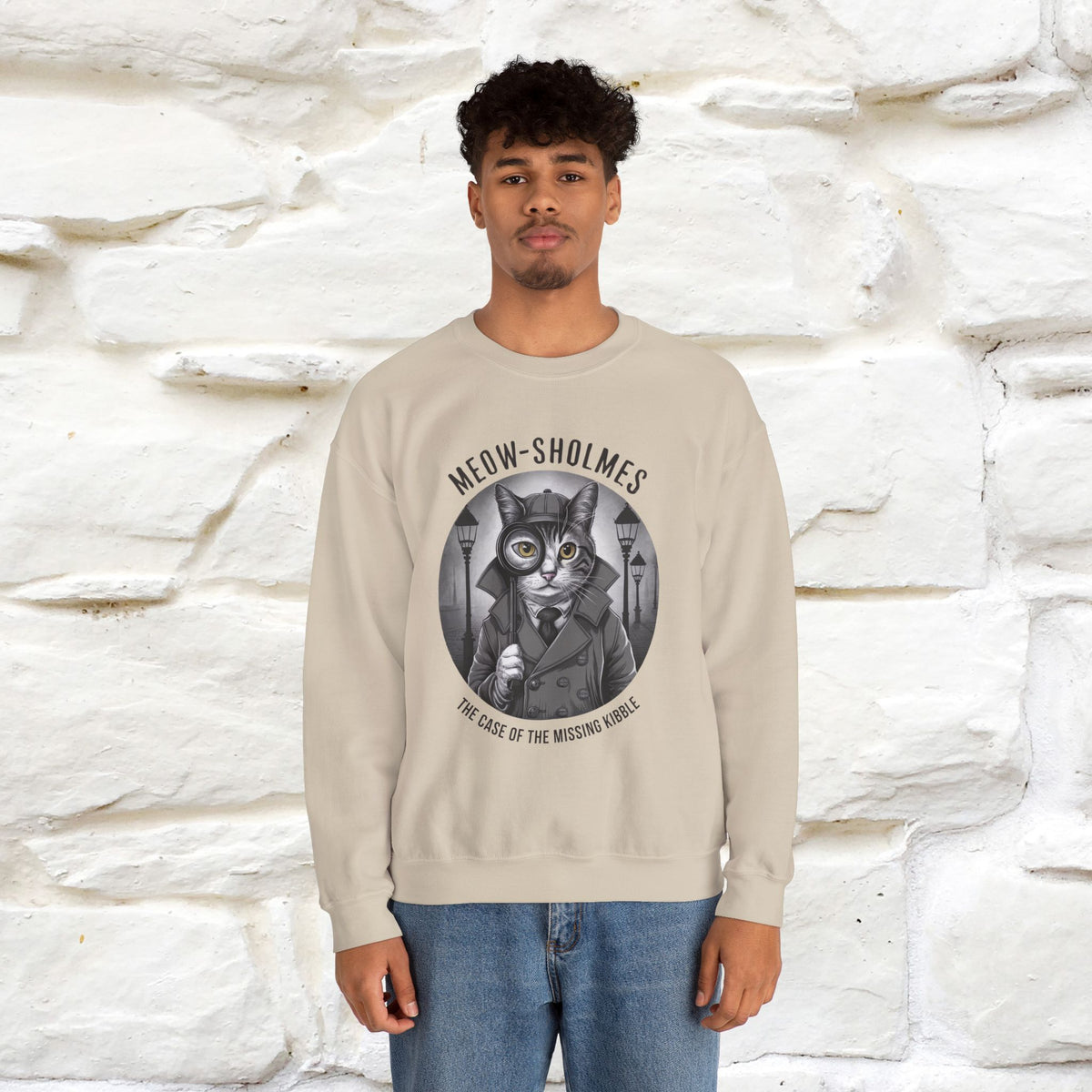 "Meow-sholmes'' |Cat Sweatshirt | Nunu&Miao Studio