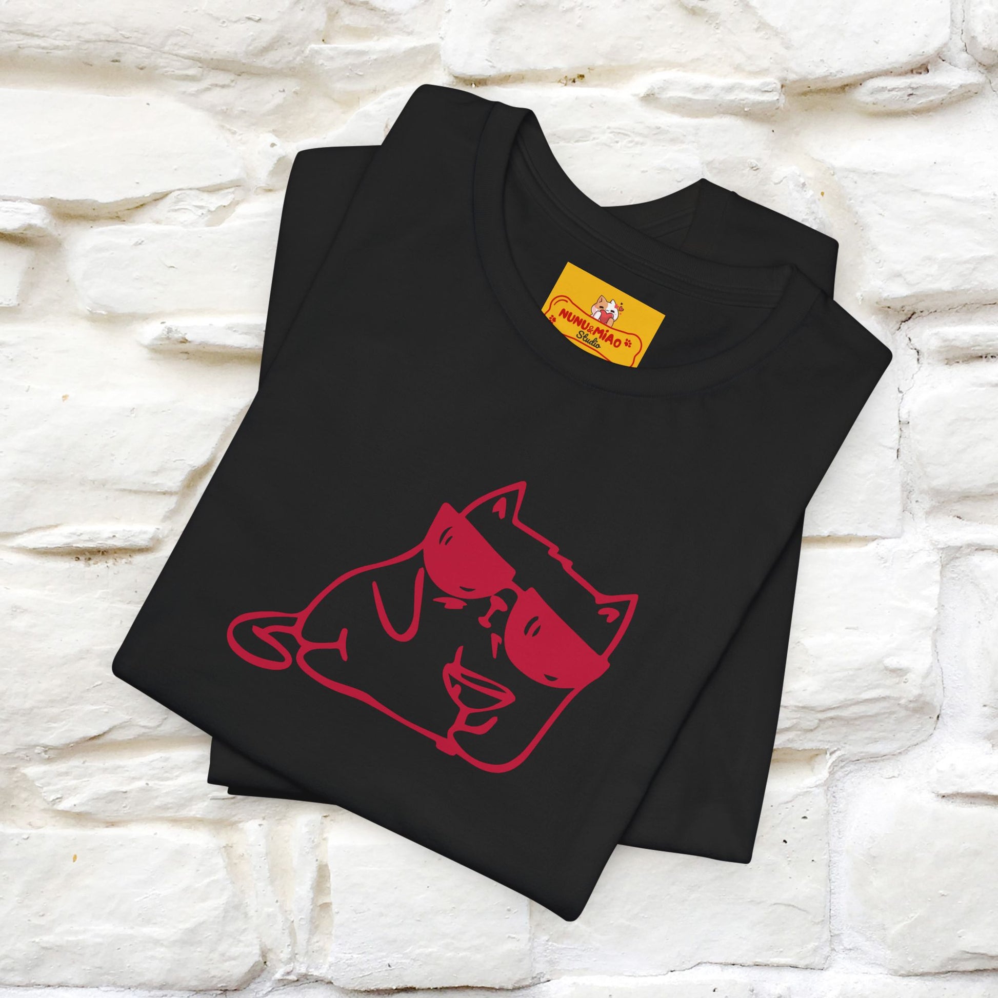 "I’m Happy, Which Often Looks Like Crazy" Cat T-Shirt| Front & Back Design | Nunu&Miao Studio - Nunu&Miao Studio