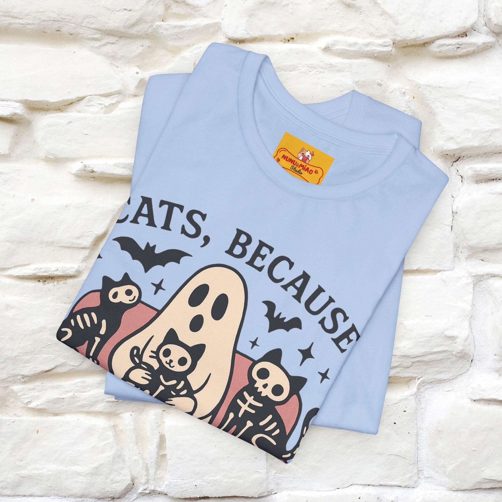 "Cat Because People Are Creepy" Halloween Cat T-shirt |Nunu&Miao Studio - Nunu&Miao Studio