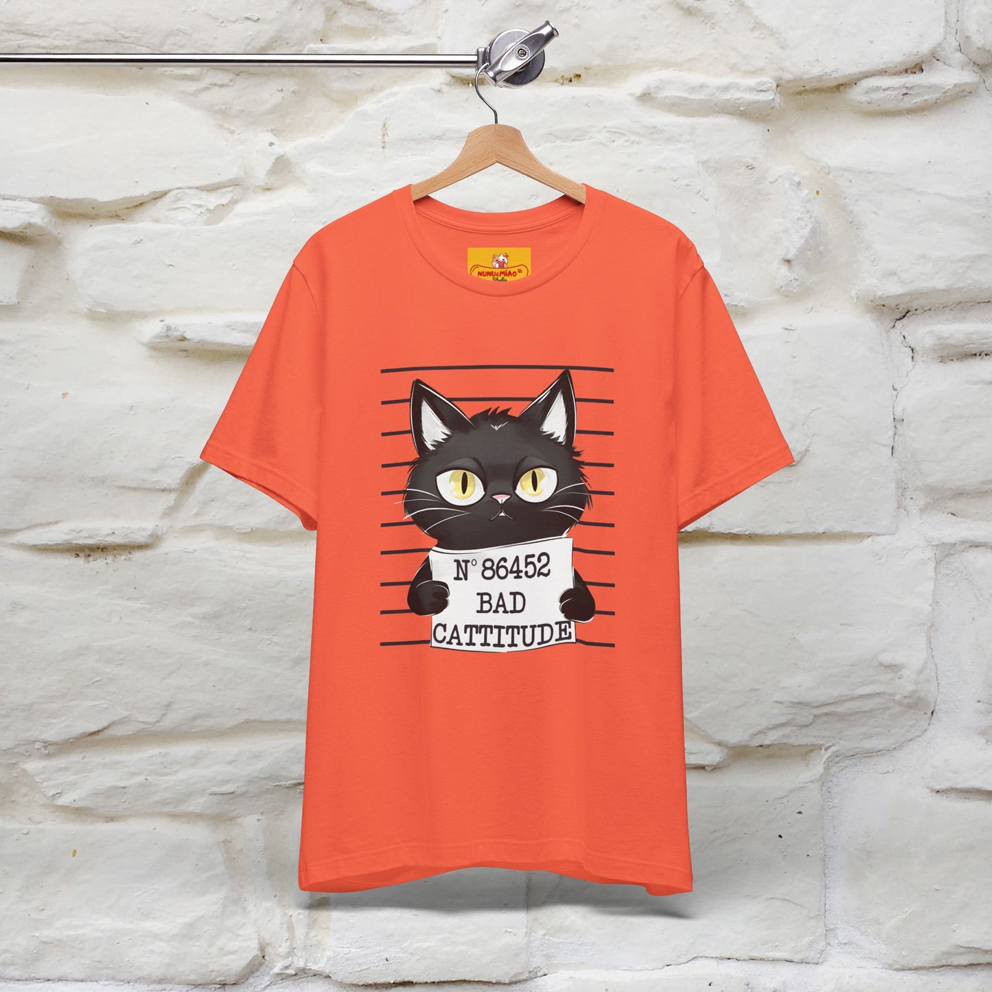 "Bad Cattitude" T-Shirt for Men & Women | 100% Cotton* - Nunu&Miao Studio