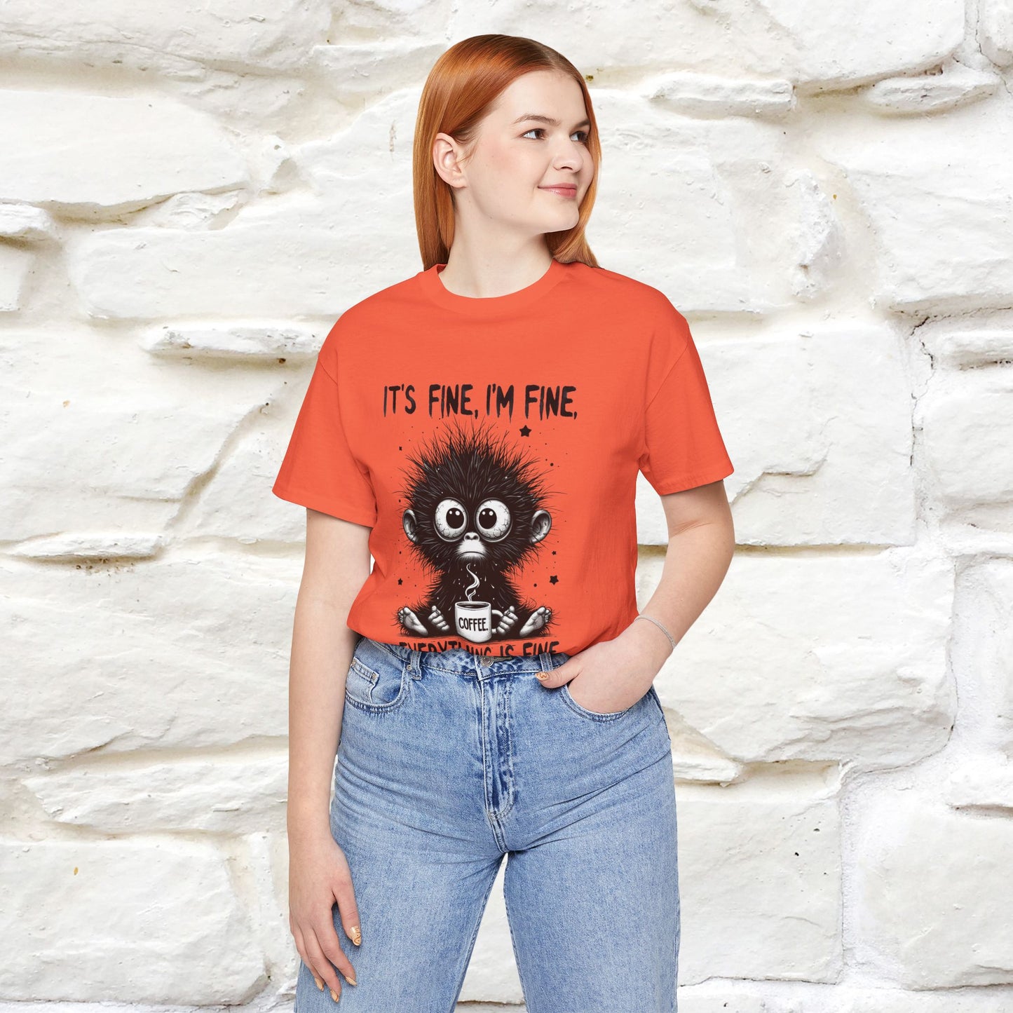 "It's Fine I'm Fine Everything Is Fine" |Monkey T-Shirt | Nunu&Miao Studio - Nunu&Miao Studio