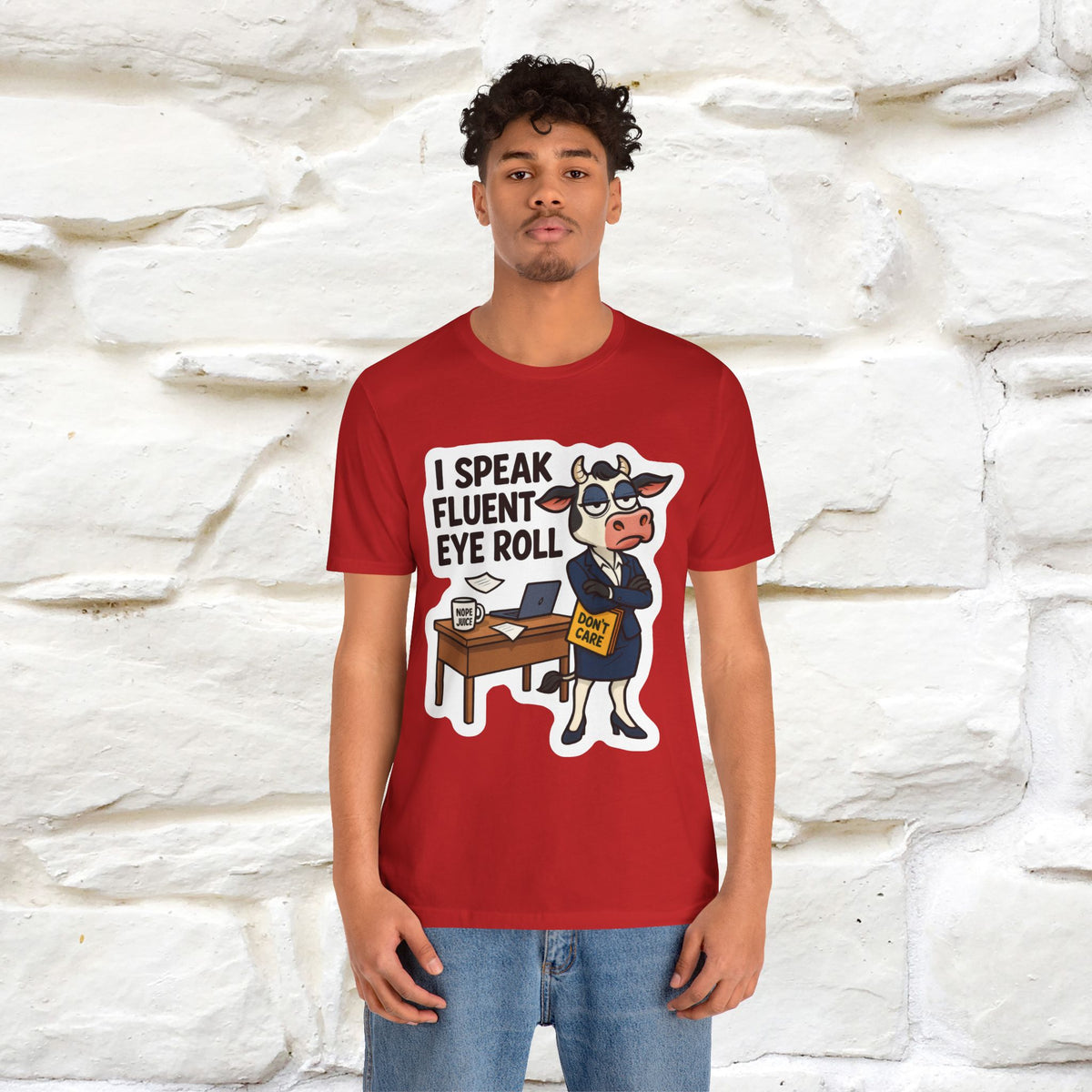''I Speak Fluent Eye Roll ''|  Sarcastic Cat T-Shirt | Nunu&Miao Studio