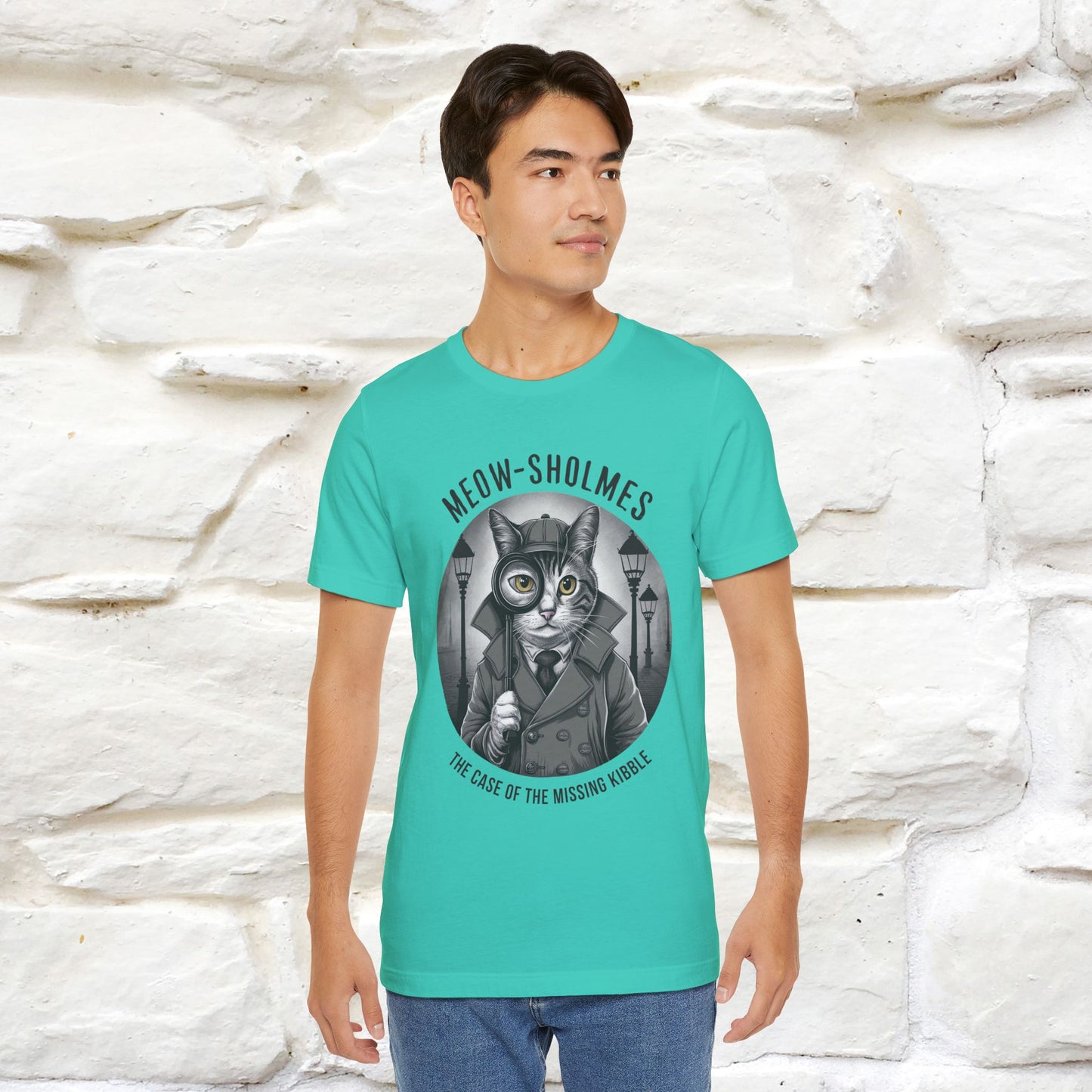 ''Meow-Sholmes: The Case of the Missing Kibble'' | Detective Cat Tee | Nunu&Miao Studio - Nunu&Miao Studio
