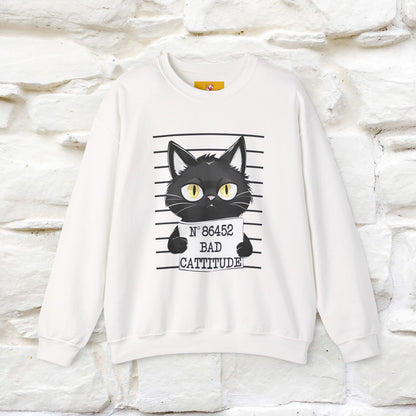 ''Bad Cattitude'' |Cat Sweatshirt | Nunu&Miao Studio
