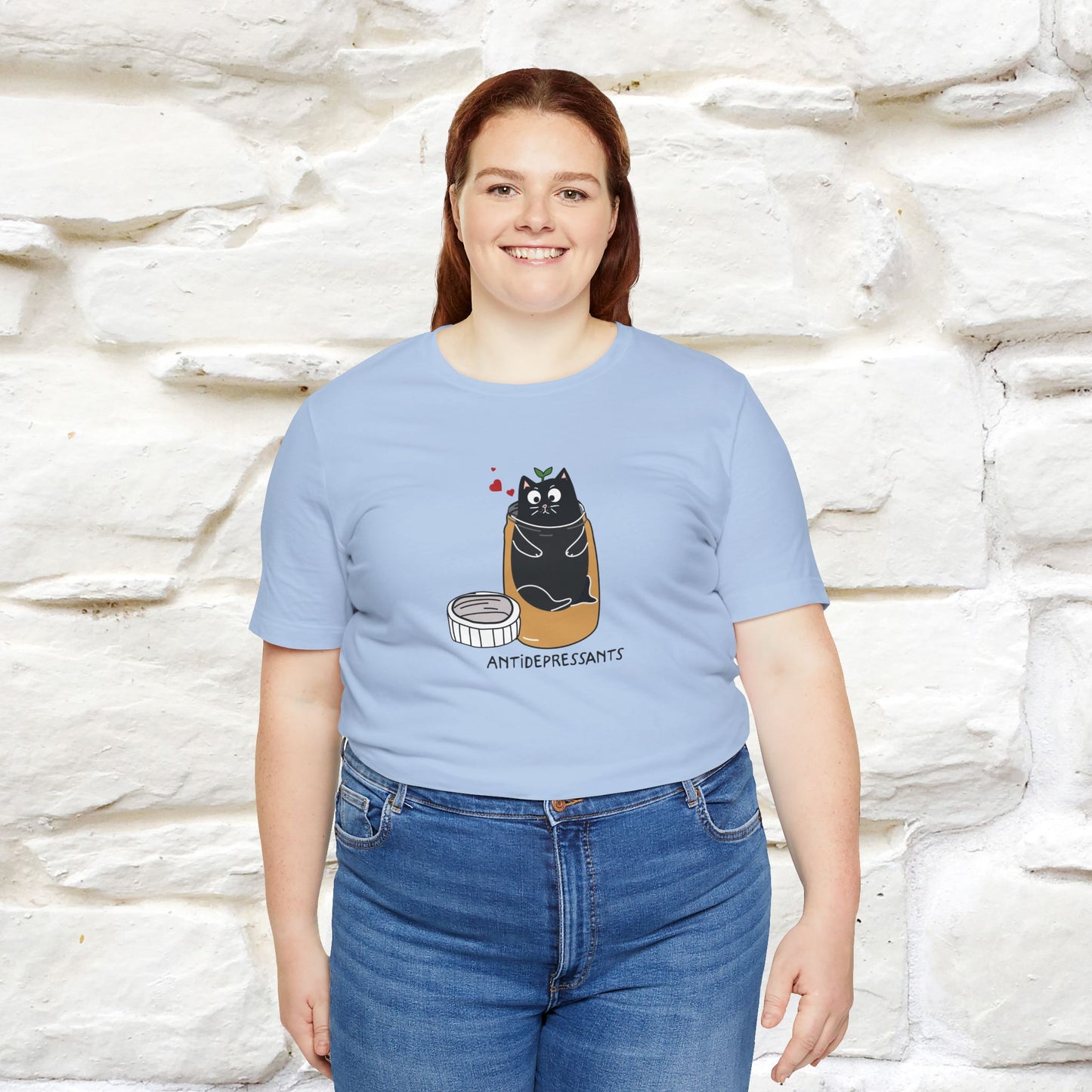 "Antidepressants" Cat T-Shirt | Front & Back Design | Nunu&Miao Studio - Nunu&Miao Studio