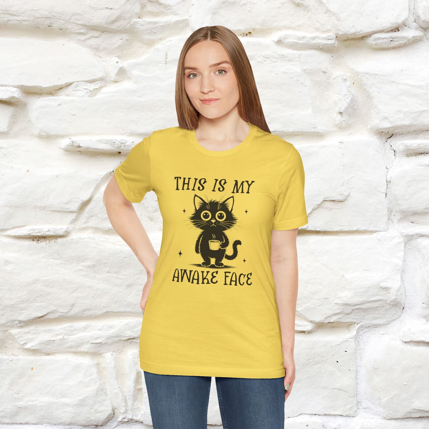 "This is My Awake Face" Cat T-Shirt | Funny Design | Nunu&Miao Studio - Nunu&Miao Studio