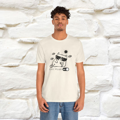 ''Chill Mode on'' Cat T-Shirt Front and Back Design | Nunu&Miao Studio