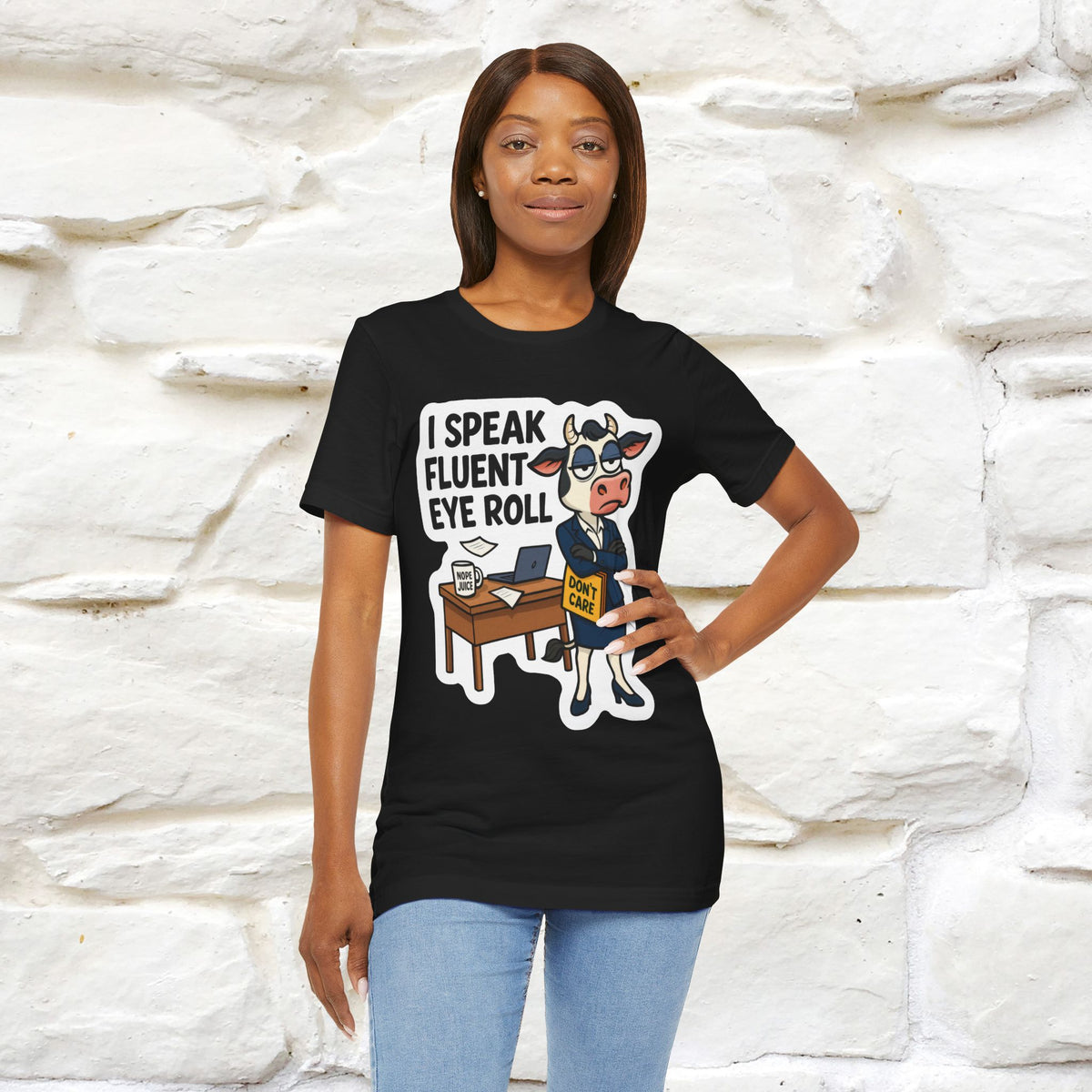 ''I Speak Fluent Eye Roll ''|  Sarcastic Cat T-Shirt | Nunu&Miao Studio