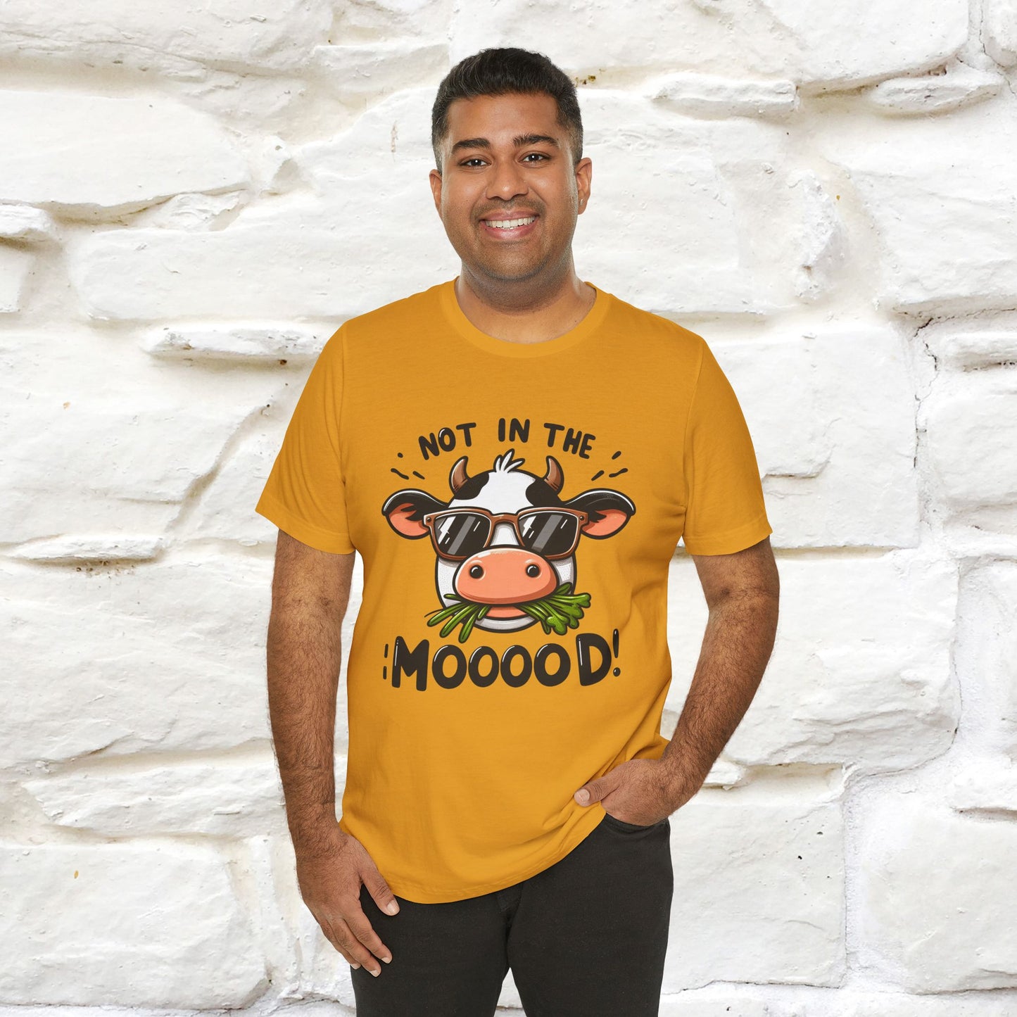 Not In The Moood – Funny Cow Pun T-Shirt | Nunu & Miao Studio - Nunu&Miao Studio