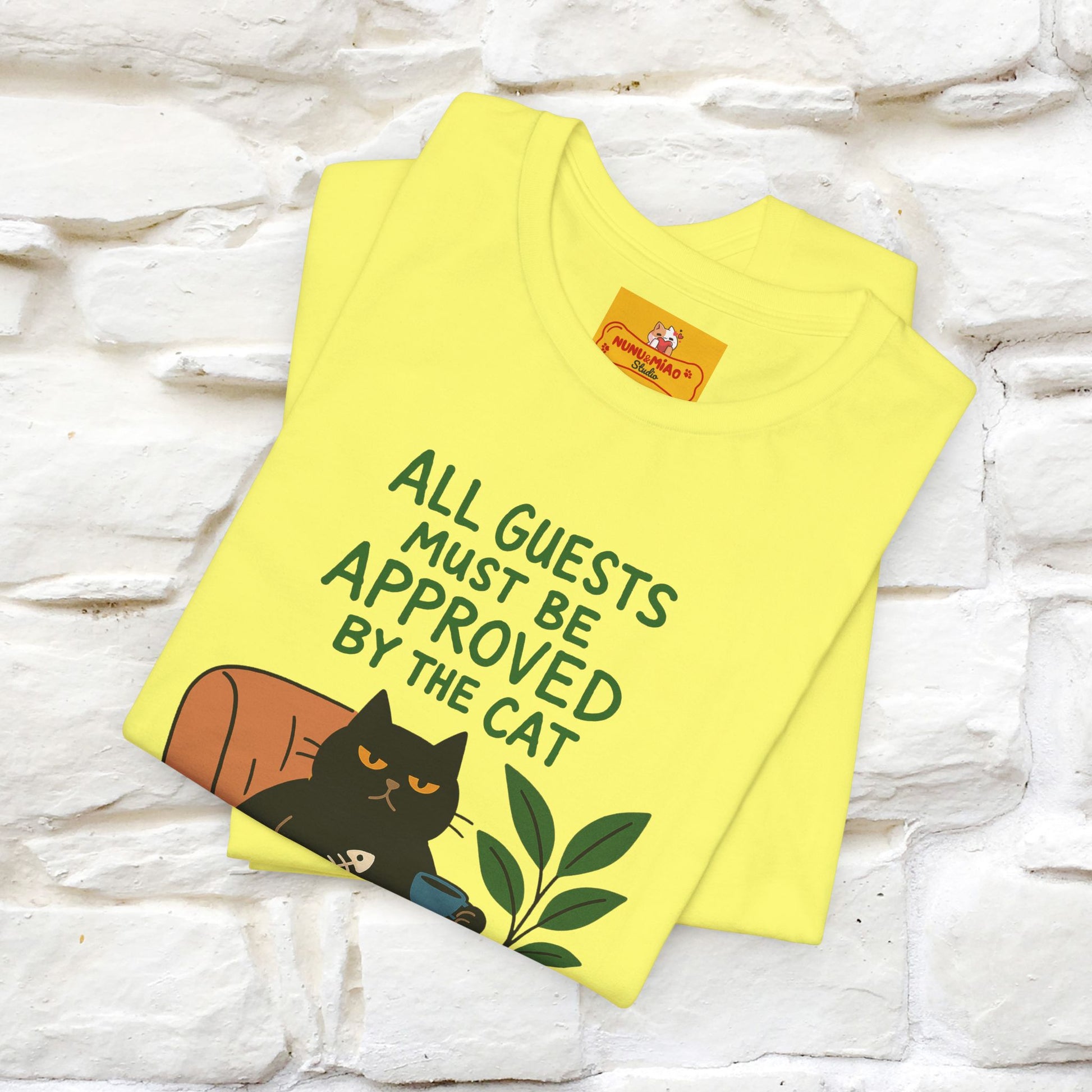 "All Guest Must Be Approved By The Cat - NO,MAYBE" Cat T-shirt |Nunu&Miao Studio - Nunu&Miao Studio