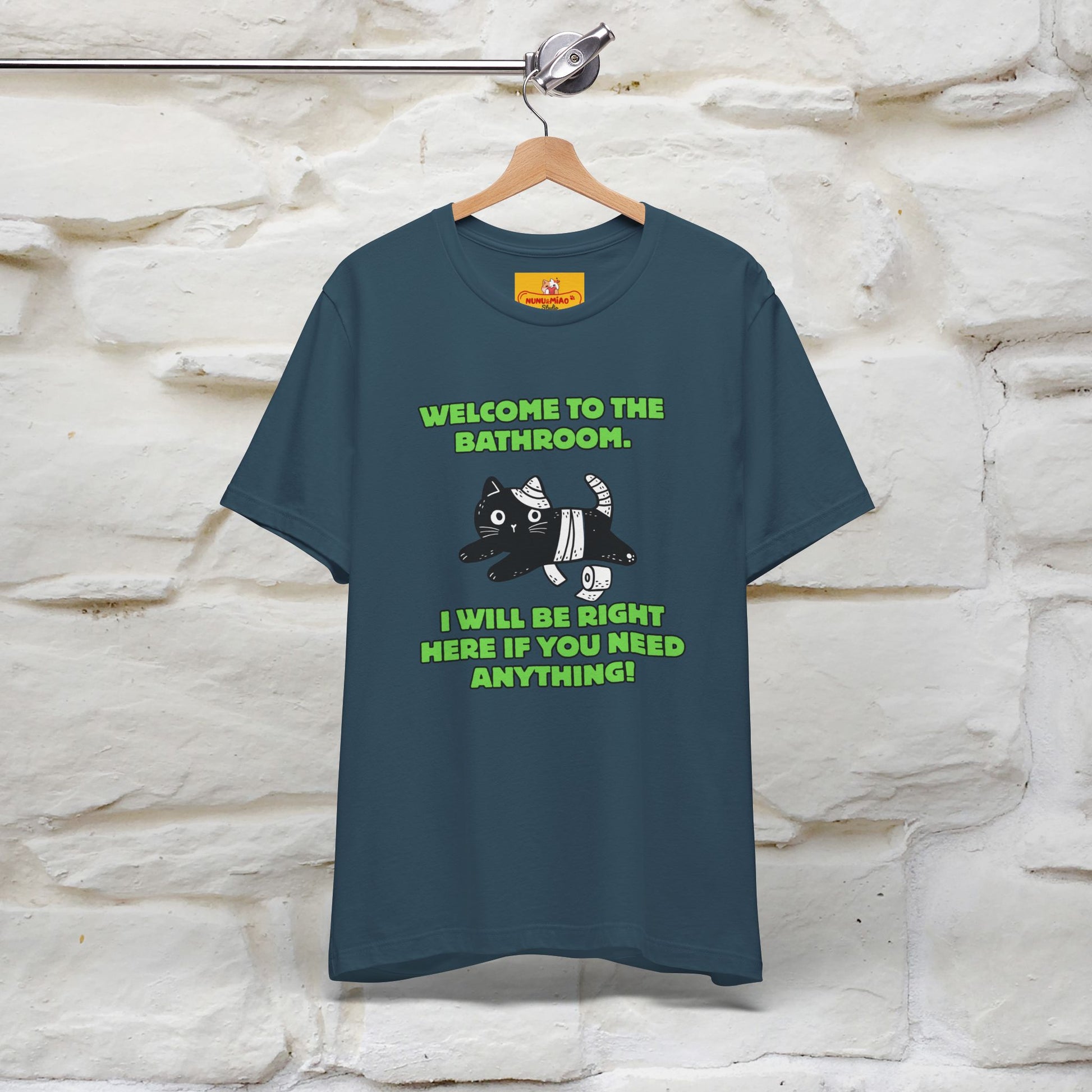 "Welcome To The Bathroom..."Funny  Cat T-shirt |Nunu&Miao Studio - Nunu&Miao Studio