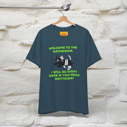 "Welcome To The Bathroom..."Funny  Cat T-shirt |Nunu&Miao Studio - Nunu&Miao Studio