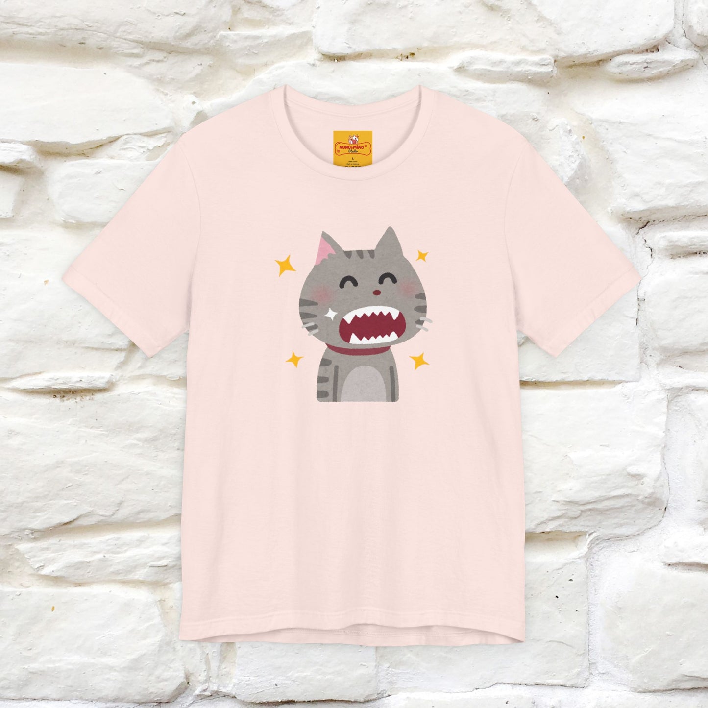 "Smile, Sparkle, Shine" Cat T-Shirt | Front & Back Design | Nunu&Miao Studio - Nunu&Miao Studio