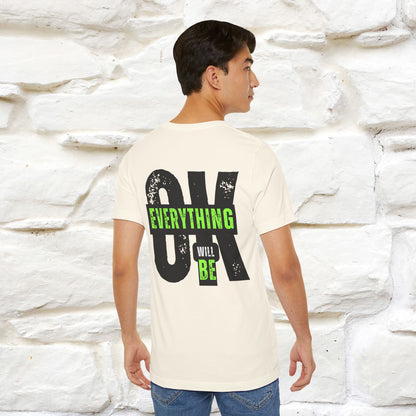 ''Everything Will Be Ok '' Cat T-Shirt Front and Back Design | Nunu&Miao Studio - Nunu&Miao Studio