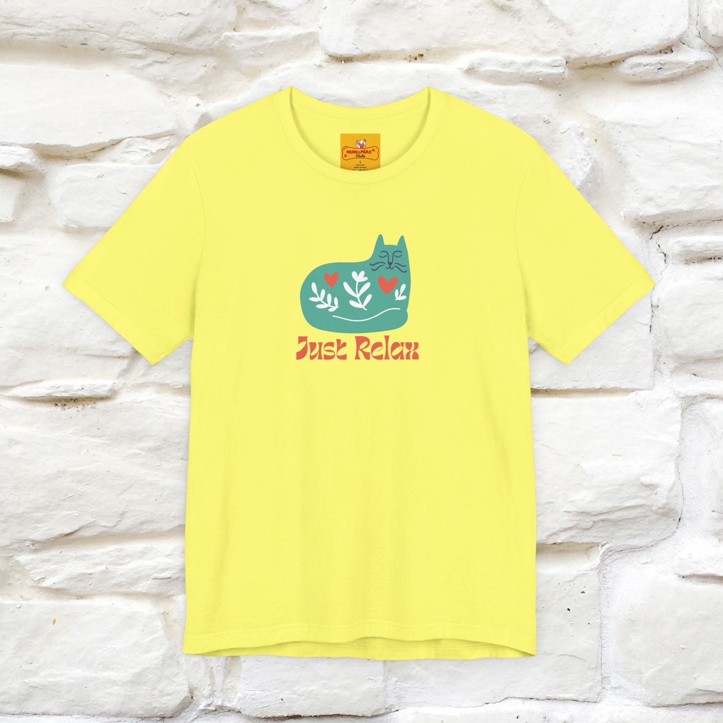 "Just Relax'' Cat T-Shirt Front and Back Design | Nunu&Miao Studio - Nunu&Miao Studio