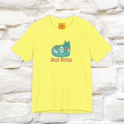 "Just Relax'' Cat T-Shirt Front and Back Design | Nunu&Miao Studio - Nunu&Miao Studio