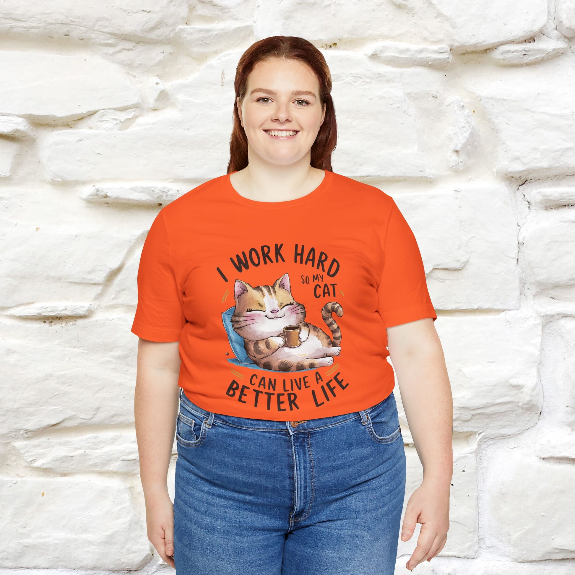 I Work Hard So My Cat Can Have a Better Life | Funny Cat Shirt  | Nunu&Miao Studio - Nunu&Miao Studio
