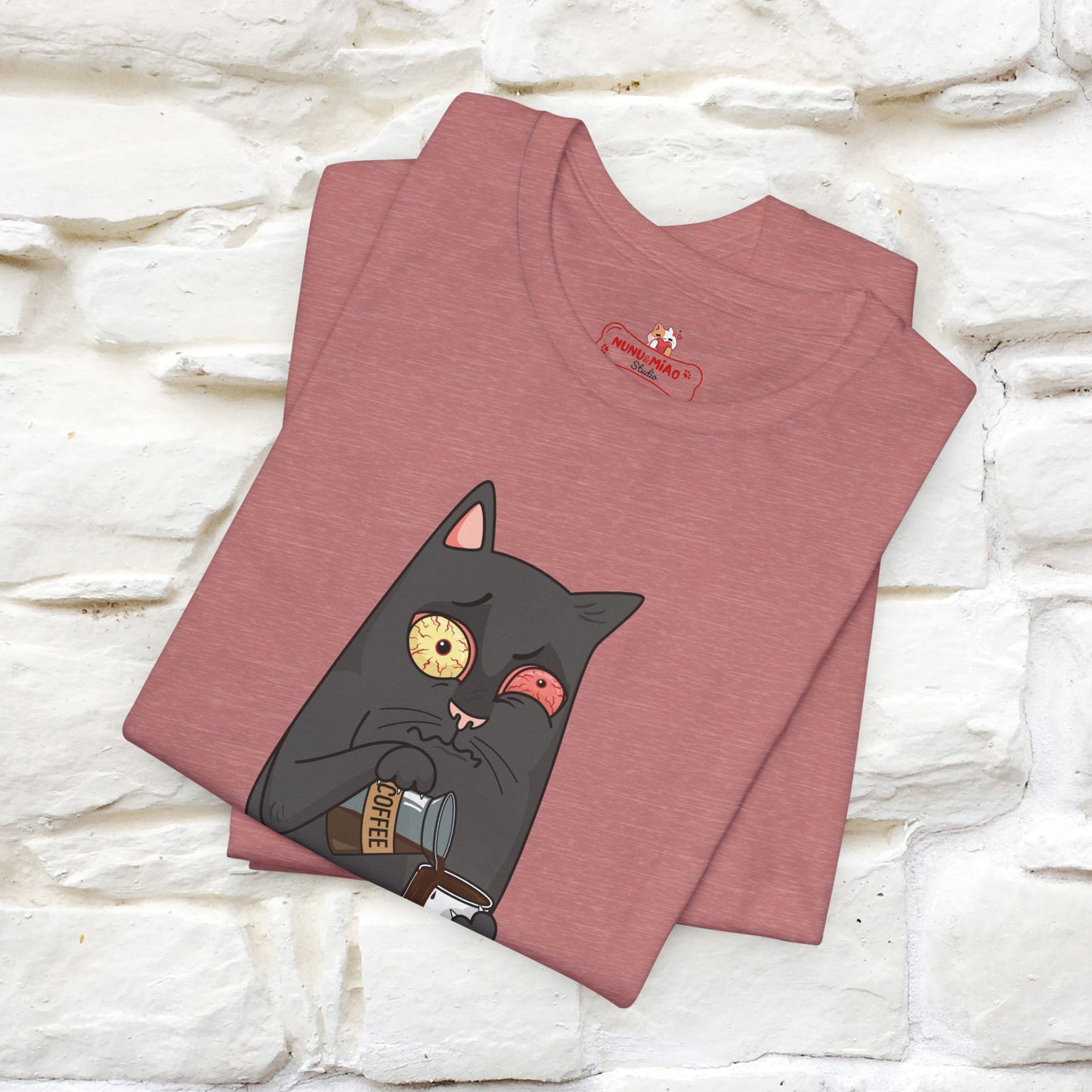 ''Life Begings After Coffe''  Cat T-shirt for Men and Women  100% Cotton* - Nunu&Miao Studio
