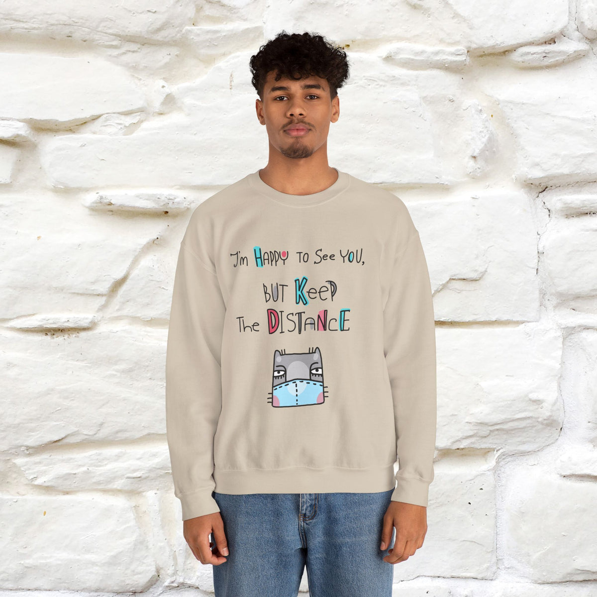 ''I'Am Happy To See You...'' |Cat Sweatshirt | Nunu&Miao Studio