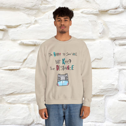 ''I'Am Happy To See You...'' |Cat Sweatshirt | Nunu&Miao Studio