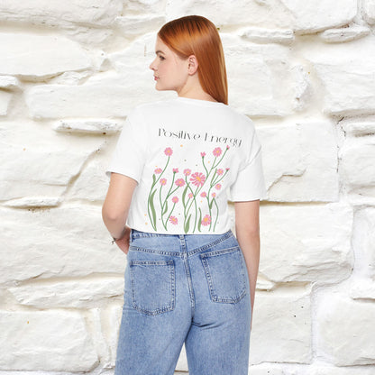 "Positive Energy'' Cat T-Shirt Front and Back Design | Nunu&Miao Studio - Nunu&Miao Studio