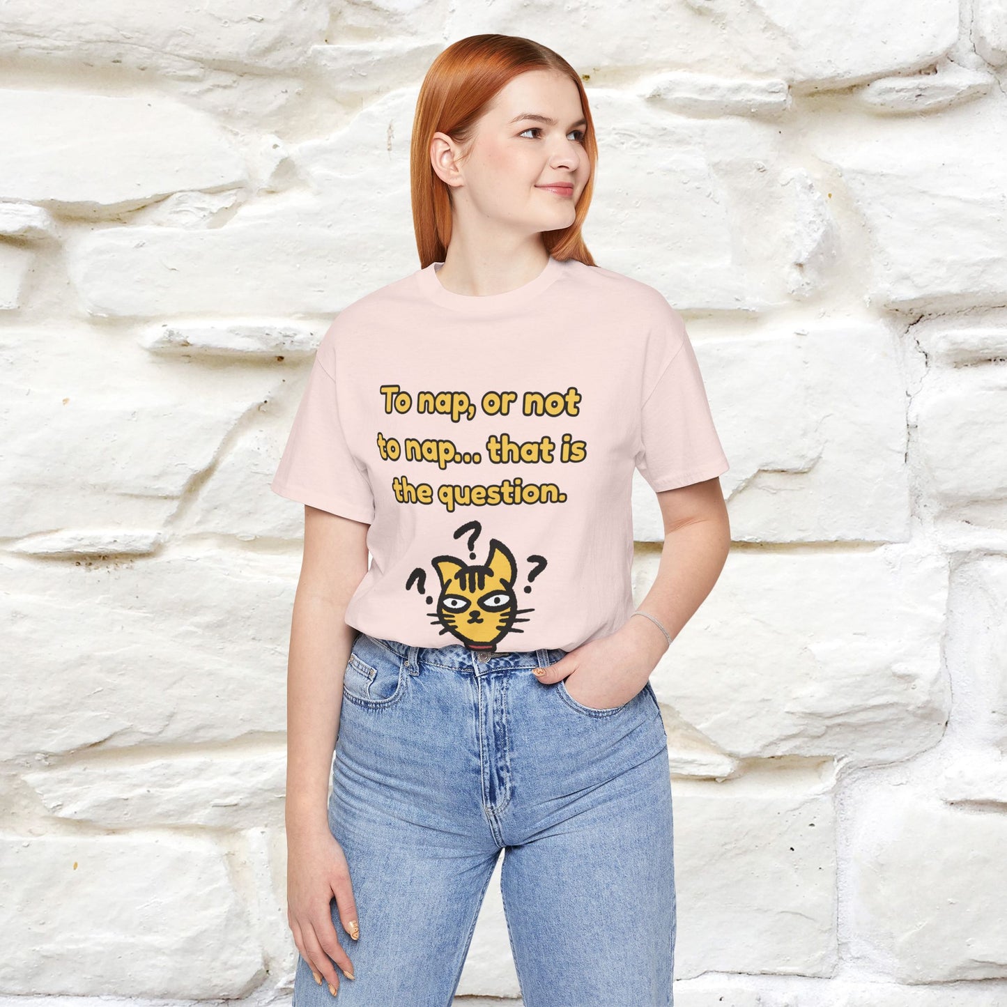 “To nap, or not to nap… that is the question.''| Funny T-Shirt | Nunu&Miao Studio