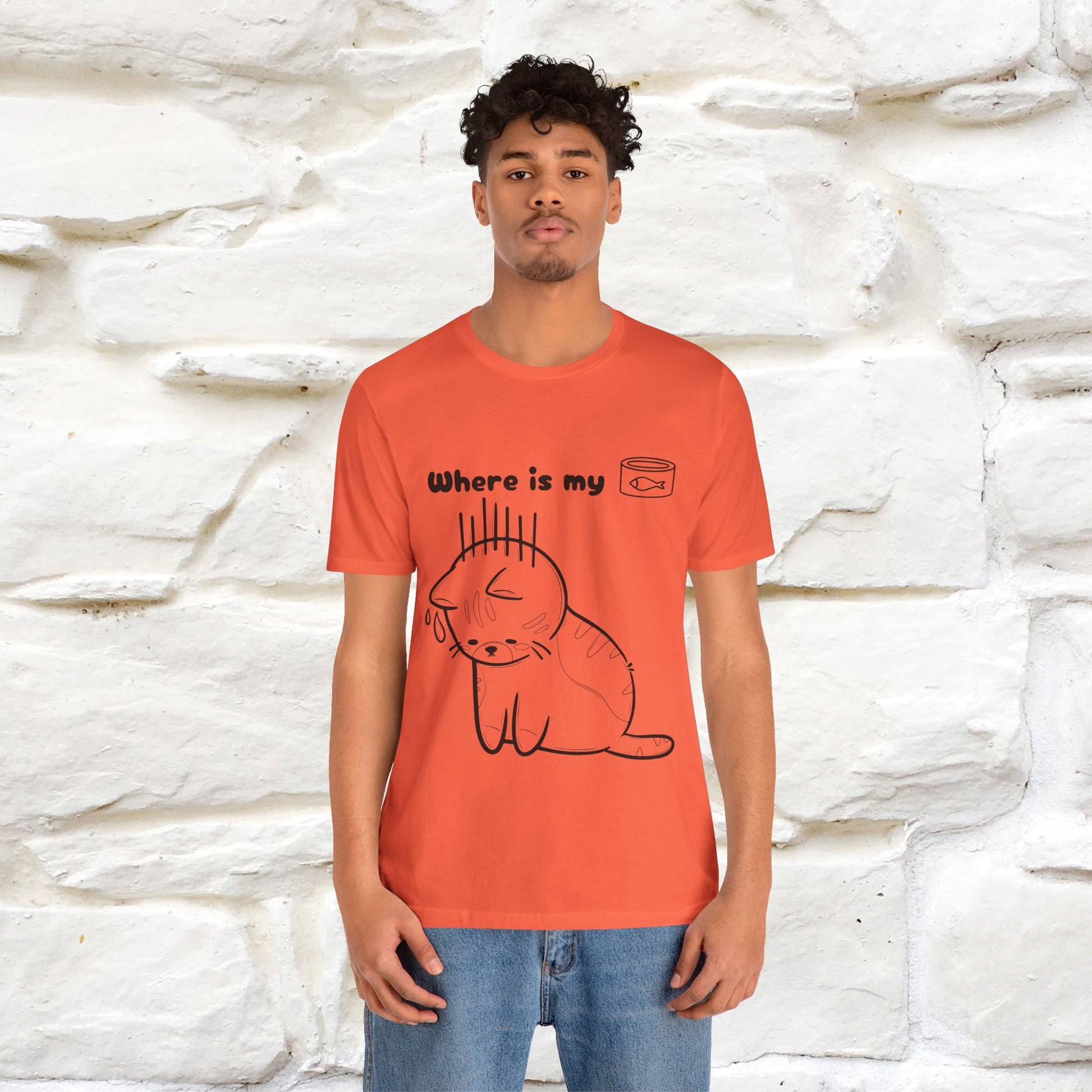 "Where Is My Tuna?" Cat T-Shirt | Nunu&Miao Studio - Nunu&Miao Studio