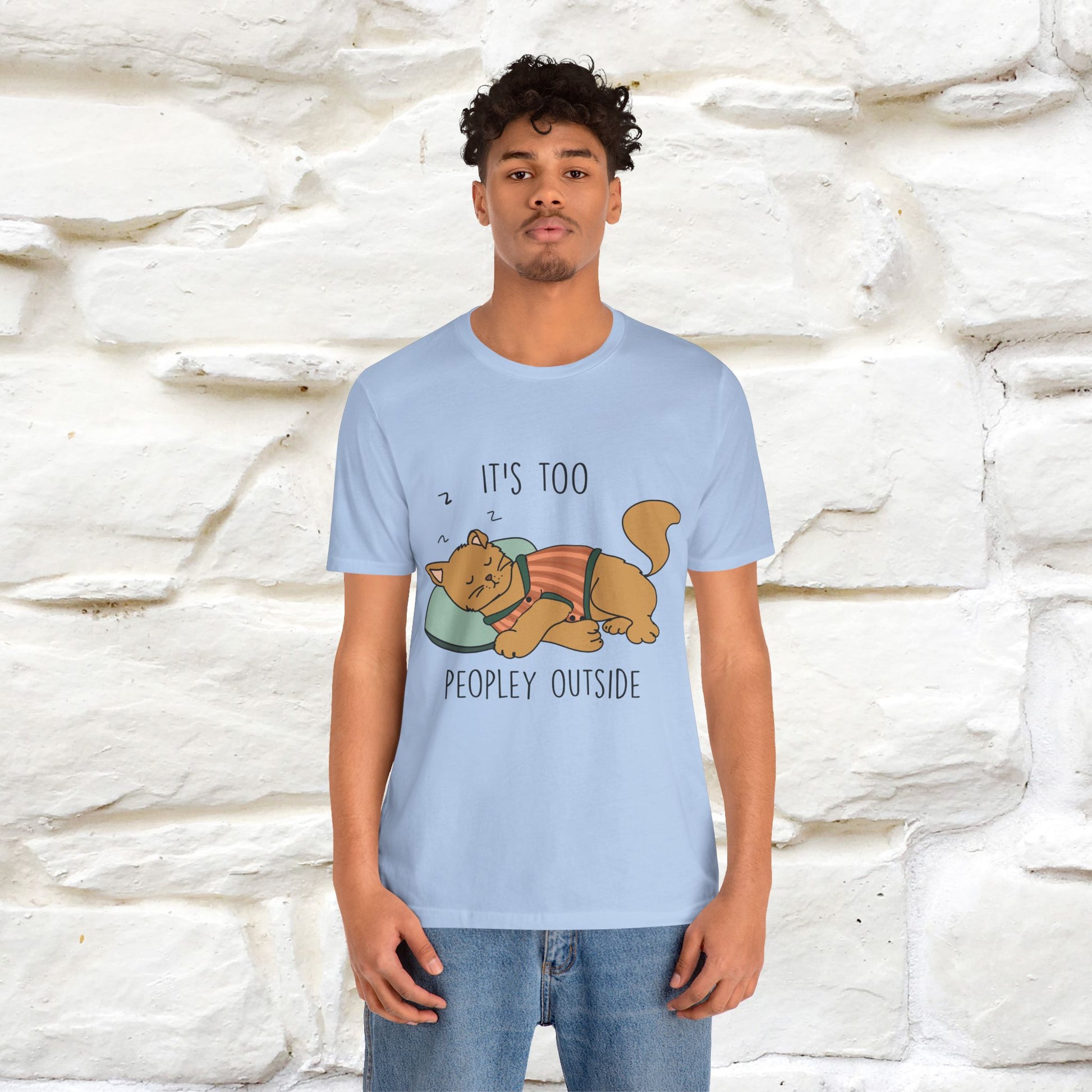 ''It’s Too Peopley Outside'' | Funny Cat T-Shirt | Nunu&Miao Studio - Nunu&Miao Studio
