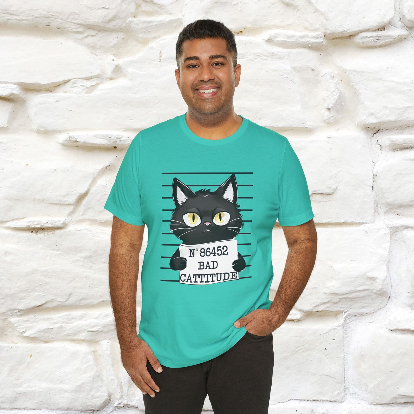 "Bad Cattitude" T-Shirt for Men & Women | 100% Cotton* - Nunu&Miao Studio