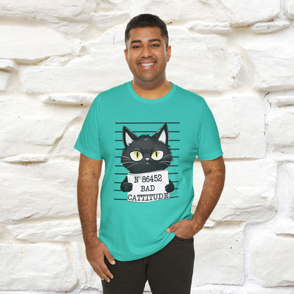 "Bad Cattitude" T-Shirt for Men & Women | 100% Cotton* - Nunu&Miao Studio