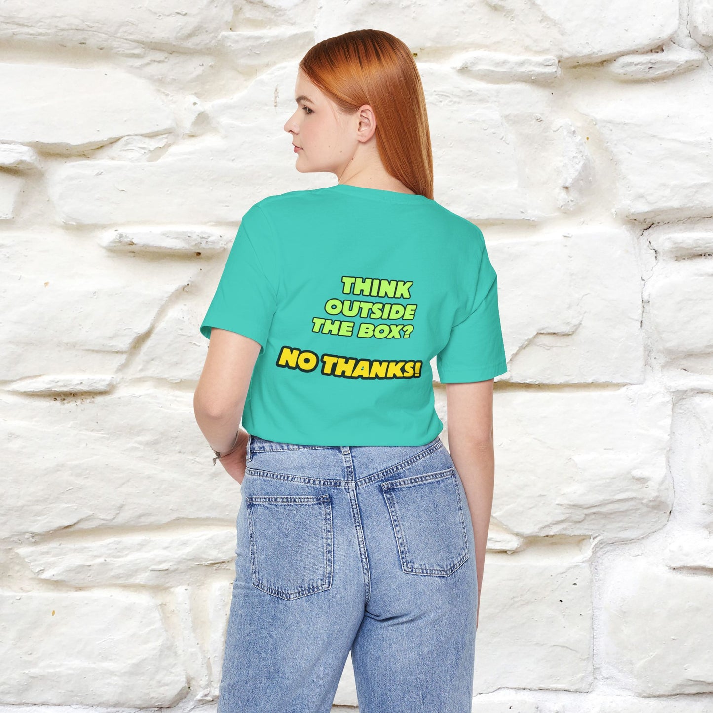 "Think outside the box? No thanks." Cat T-Shirt | Nunu&Miao Studio - Nunu&Miao Studio