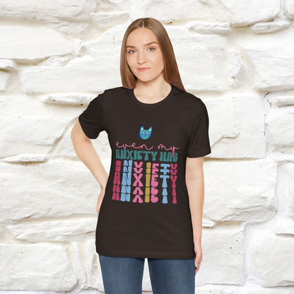 "Even My Anxiety Has Anxiety" Cat T-shirt | Nunu&Miao Studio - Nunu&Miao Studio