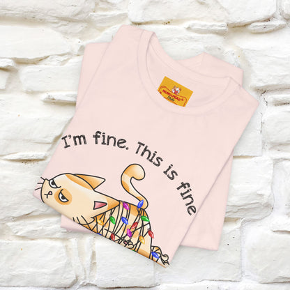 "This Is Fine" |Funny Cat T-Shirt | Nunu&Miao Studio