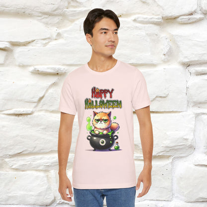 "Angry Cat Happy Halloween" Cat  T-shirt |Nunu&Miao Studio - Nunu&Miao Studio