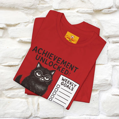 "Achievement Unlocked Bare Minimum." |Cat T-Shirt | Nunu&Miao Studio