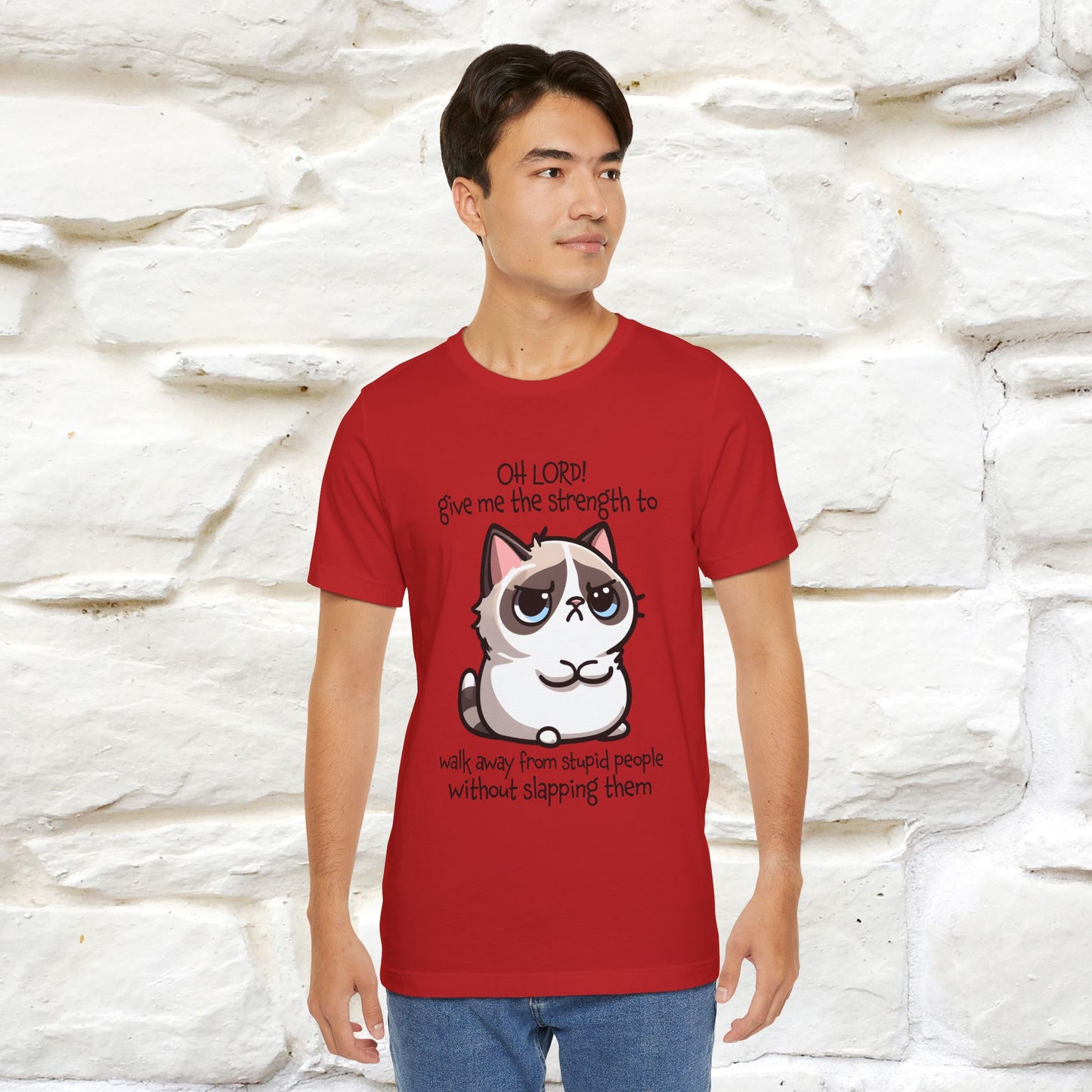 ''Oh Lord! Give Me Strength to ...'' Cat T-Shirt |  | Nunu&Miao Studio - Nunu&Miao Studio