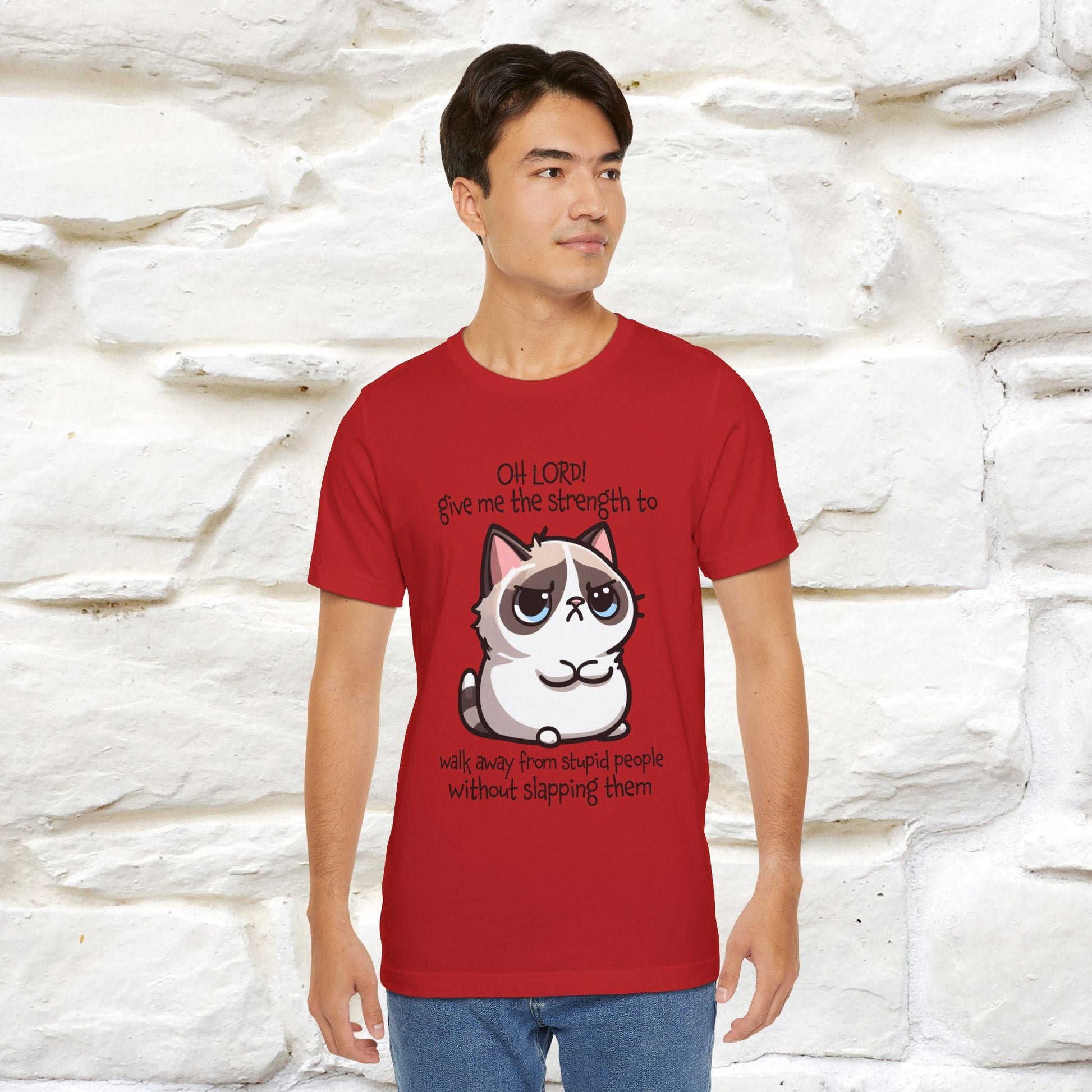''Oh Lord! Give Me Strength to ...'' Cat T-Shirt |  | Nunu&Miao Studio - Nunu&Miao Studio