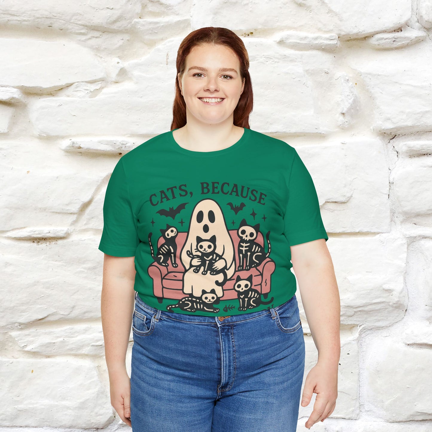 "Cat Because People Are Creepy" Halloween Cat T-shirt |Nunu&Miao Studio - Nunu&Miao Studio